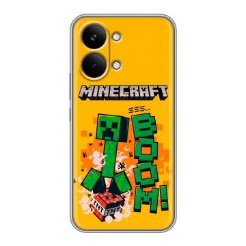 Силиконовый чехол на Poco X8 Pro Max с принтом Майнкрафт Minecraft Силиконовый чехол на Poco X8 Pro Max с принтом Майнкрафт Minecraft