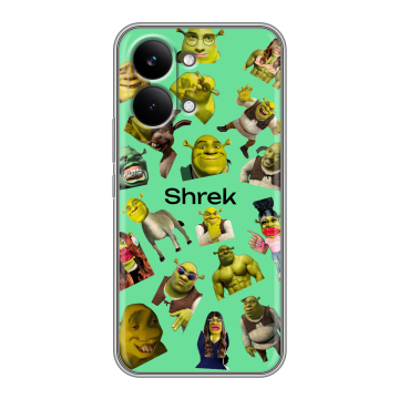 Силиконовый чехол на Poco X8 Pro Max с принтом Шрек Shrek Силиконовый чехол на Poco X8 Pro Max с принтом Шрек Shrek