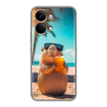 Силиконовый чехол на Poco X8 Pro Max с принтом Капибара Силиконовый чехол на Poco X8 Pro Max с принтом Капибара