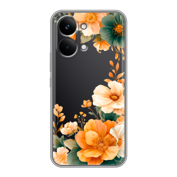 Силиконовый чехол на Poco X8 Pro Max с принтом Цветы принт Силиконовый чехол на Poco X8 Pro Max с принтом Цветы принт