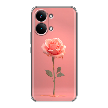 Силиконовый чехол на Poco X8 Pro Max с принтом Розовая роза Силиконовый чехол на Poco X8 Pro Max с принтом Розовая роза