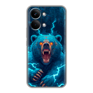 Силиконовый чехол на Poco X8 Pro Max с принтом Медведь Силиконовый чехол на Poco X8 Pro Max с принтом Медведь