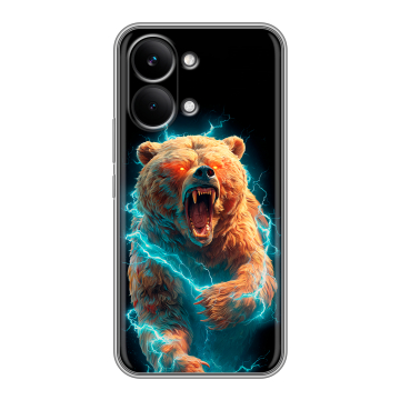 Силиконовый чехол на Poco X8 Pro Max с принтом Медведь Силиконовый чехол на Poco X8 Pro Max с принтом Медведь