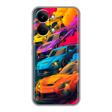 Силиконовый чехол на Poco X8 Pro Max с принтом Тачки Силиконовый чехол на Poco X8 Pro Max с принтом Тачки