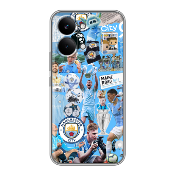 Силиконовый чехол на Poco X8 Pro Max с принтом Man City Манчестер Сити