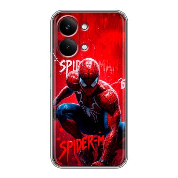 Силиконовый чехол на Poco X8 Pro Max с принтом Spiderman Человек паук Силиконовый чехол на Poco X8 Pro Max с принтом Spiderman Человек паук