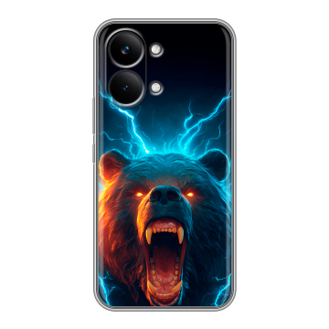 Силиконовый чехол на Poco X8 Pro Max с принтом Медведь
