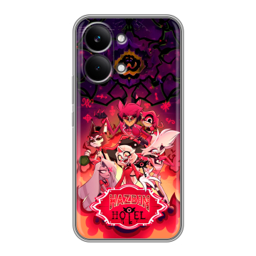Силиконовый чехол на Poco X8 Pro Max с принтом Hazbin Hotel Отель Хазбин