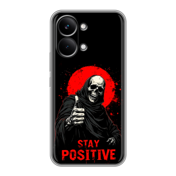 Силиконовый чехол на Poco X8 Pro Max с принтом смешной скелет