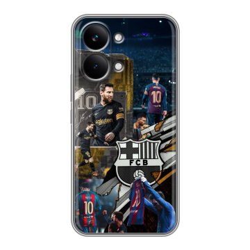 Силиконовый чехол на Poco X8 Pro Max с принтом Messi Barcelona Силиконовый чехол на Poco X8 Pro Max с принтом Messi Barcelona