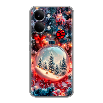 Силиконовый чехол на Poco X8 Pro Max с принтом Новый год