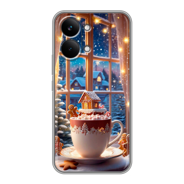 Силиконовый чехол на Poco X8 Pro Max с принтом Новый год