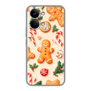 Силиконовый чехол на Poco X8 Pro Max с принтом Новый год