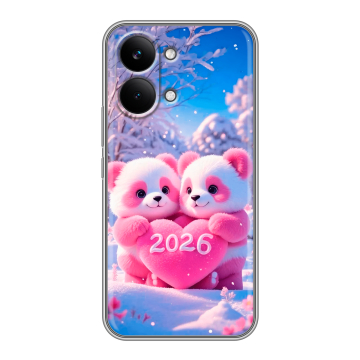 Силиконовый чехол на Poco X8 Pro Max с принтом Новый год