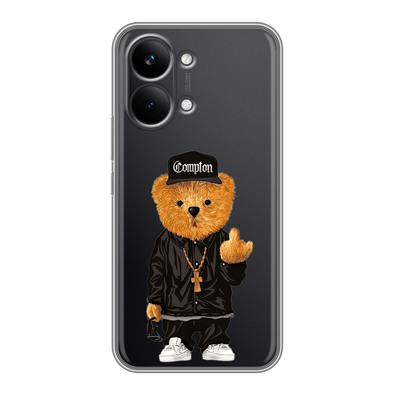 Силиконовый чехол на Poco X8 Pro Max с принтом Плюшевый медведь Силиконовый чехол на Poco X8 Pro Max с принтом Плюшевый медведь