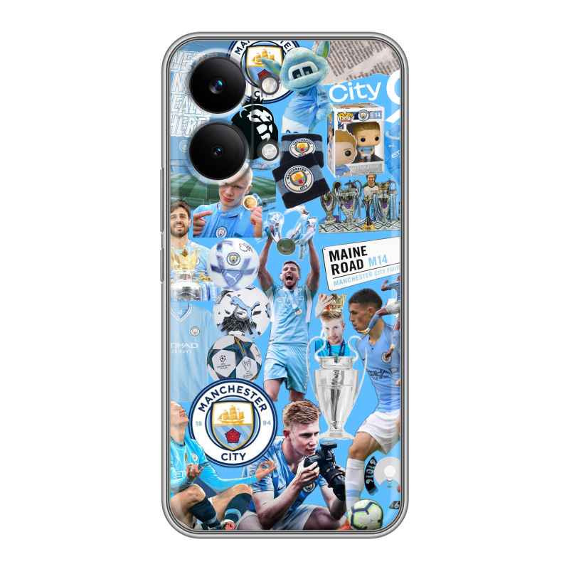 Силиконовый чехол на Poco X8 Pro Max с принтом Man City Манчестер Сити Силиконовый чехол на Poco X8 Pro Max с принтом Man City Манчестер Сити