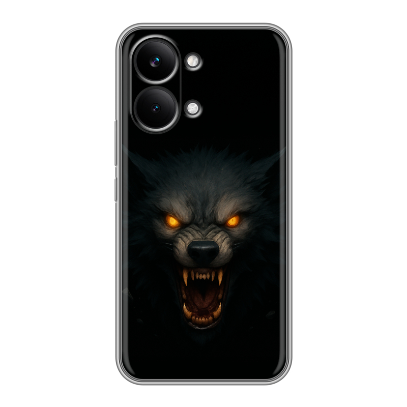Силиконовый чехол на Poco X8 Pro Max с принтом Волк Силиконовый чехол на Poco X8 Pro Max с принтом Волк
