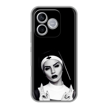 Силиконовый чехол на Honor 600 Lite с принтом монашка
