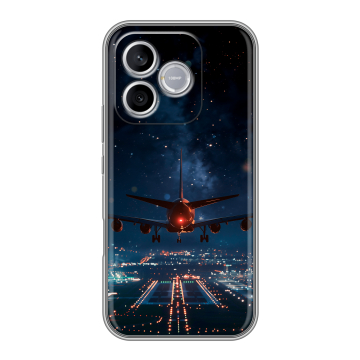 Силиконовый чехол на Honor 600 Lite с принтом самолет