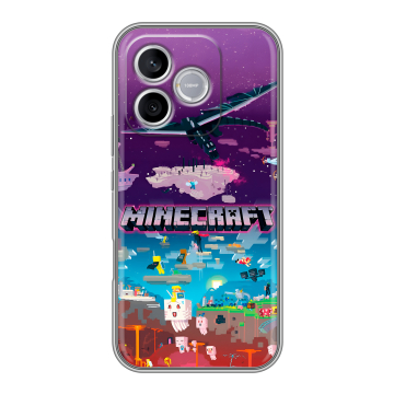 Силиконовый чехол на Honor 600 Lite с принтом Майнкрафт Minecraft