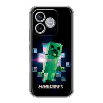 Силиконовый чехол на Honor 600 Lite с принтом Майнкрафт Minecraft