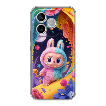 Силиконовый чехол на Honor 600 Lite с принтом Labubu Лабубу Силиконовый чехол на Honor 600 Lite с принтом Labubu Лабубу
