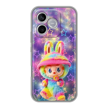 Силиконовый чехол на Honor 600 Lite с принтом Labubu Лабубу Силиконовый чехол на Honor 600 Lite с принтом Labubu Лабубу