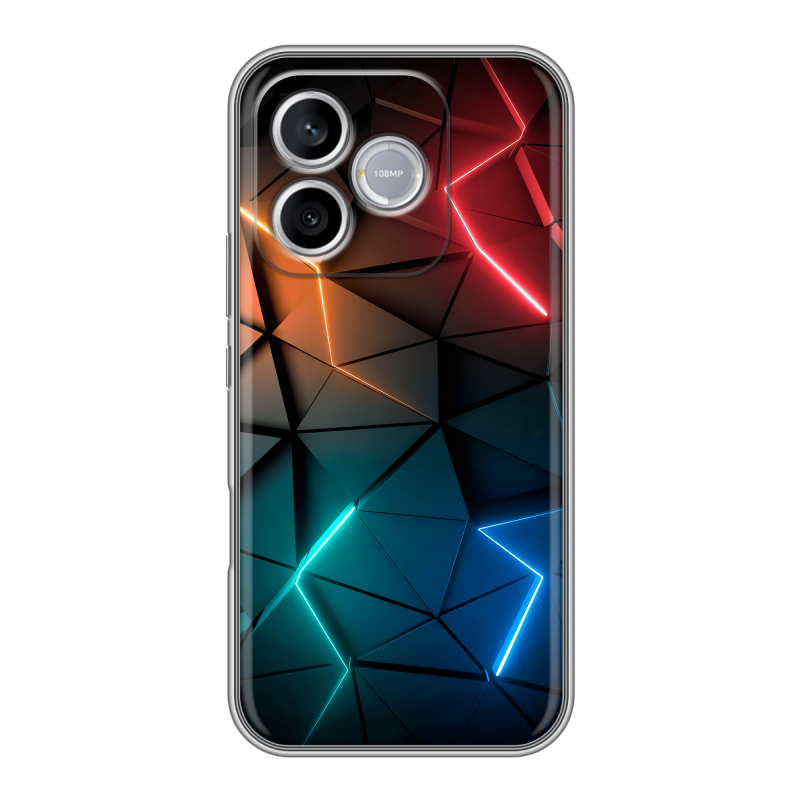 Силиконовый чехол на Honor 600 Lite с принтом Абстракция неон Силиконовый чехол на Honor 600 Lite с принтом Абстракция неон