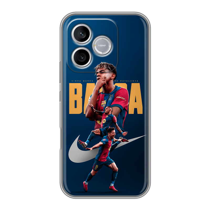Силиконовый чехол на Honor 600 Lite с принтом Барселона Barca Yamal Силиконовый чехол на Honor 600 Lite с принтом Барселона Barca Yamal