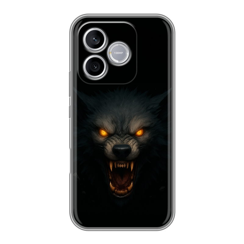 Силиконовый чехол на Honor 600 Lite с принтом Волк Силиконовый чехол на Honor 600 Lite с принтом Волк