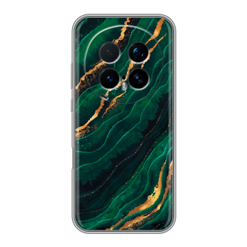 Силиконовый чехол на Honor Magic 8 Pro с принтом Мрамор зеленое золото Силиконовый чехол на Honor Magic 8 Pro с принтом Мрамор зеленое золото