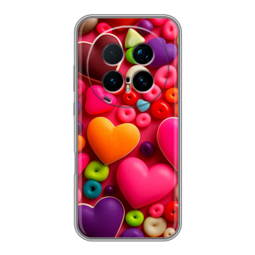 Силиконовый чехол на Honor Magic 8 Pro с принтом Сердечки Силиконовый чехол на Honor Magic 8 Pro с принтом Сердечки
