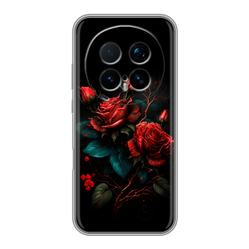 Силиконовый чехол на Honor Magic 8 Pro с принтом Розы красные