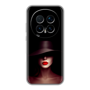 Силиконовый чехол на Honor Magic 8 Pro с принтом Девушка в шляпе