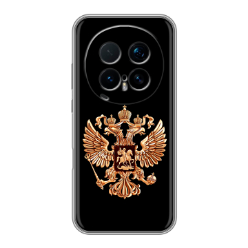 Силиконовый чехол на Honor Magic 8 Pro с принтом Герб России золотой Силиконовый чехол на Honor Magic 8 Pro с принтом Герб России золотой