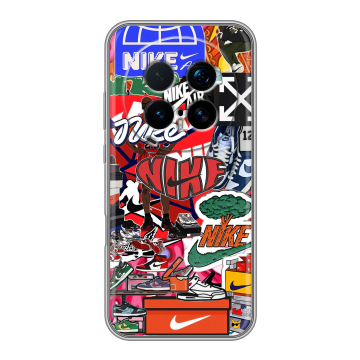 Силиконовый чехол на Honor Magic 8 Pro  с принтом Найк Nike яркий