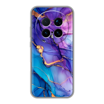 Силиконовый чехол на Honor Magic 8 Pro  с принтом синий мрамор