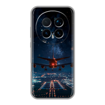 Силиконовый чехол на Honor Magic 8 Pro  с принтом самолет