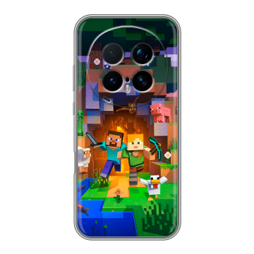 Силиконовый чехол на Honor Magic 8 Pro  с принтом Майнкрафт Minecraft