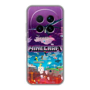 Силиконовый чехол на Honor Magic 8 Pro  с принтом Майнкрафт Minecraft