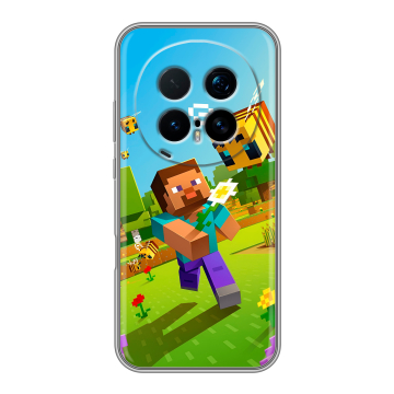Силиконовый чехол на Honor Magic 8 Pro с принтом Майнкрафт Minecraft Силиконовый чехол на Honor Magic 8 Pro с принтом Майнкрафт Minecraft