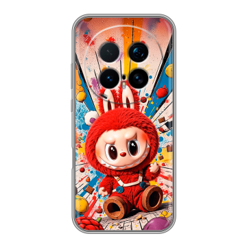 Силиконовый чехол на Honor Magic 8 Pro с принтом Labubu Лабубу