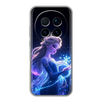 Силиконовый чехол на Honor Magic 8 Pro с принтом Холодное сердце Frozen