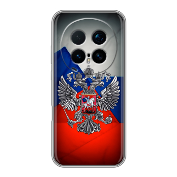 Силиконовый чехол на Honor Magic 8 Pro с принтом Флаг России