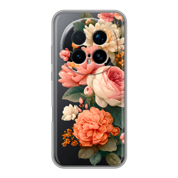 Силиконовый чехол на Honor Magic 8 Pro с принтом цветы Силиконовый чехол на Honor Magic 8 Pro с принтом цветы