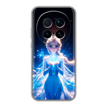 Силиконовый чехол на Honor Magic 8 Pro с принтом Холодное сердце Frozen