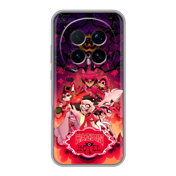 Силиконовый чехол на Honor Magic 8 Pro с принтом Hazbin Hotel Отель Хазбин