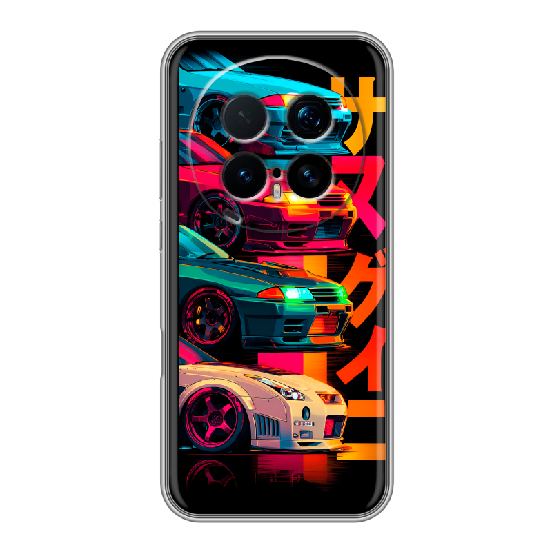 Силиконовый чехол на Honor Magic 8 Pro с принтом Гоночные машины Силиконовый чехол на Honor Magic 8 Pro с принтом Гоночные машины
