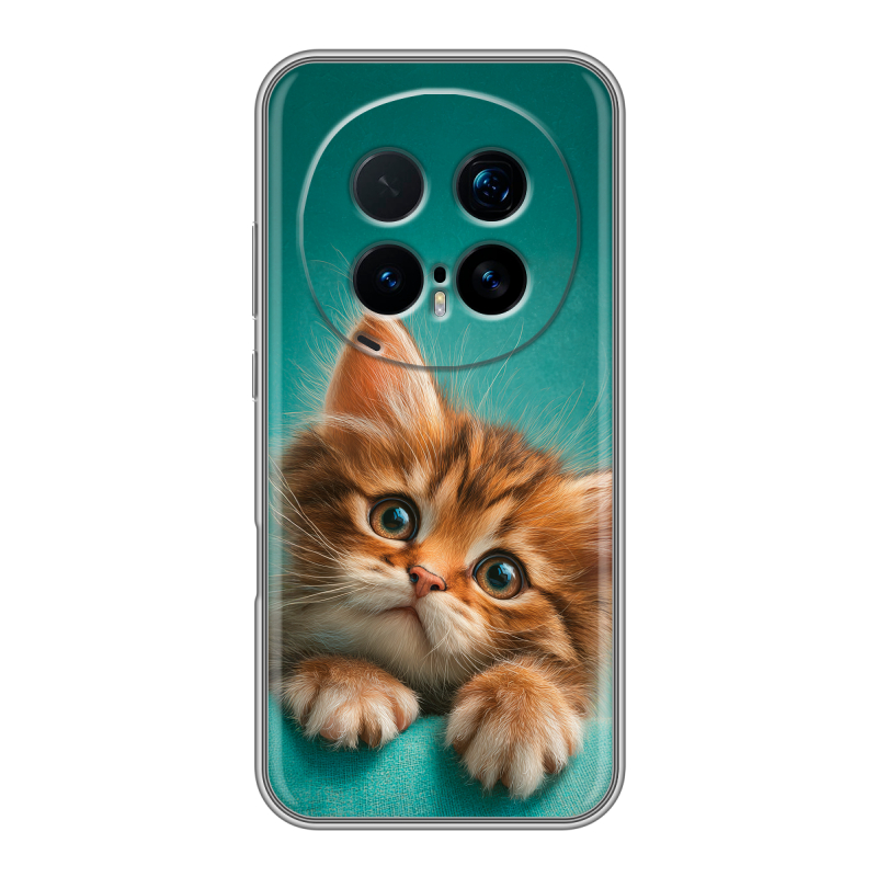 Силиконовый чехол на Honor Magic 8 Pro с принтом котенок Силиконовый чехол на Honor Magic 8 Pro с принтом котенок