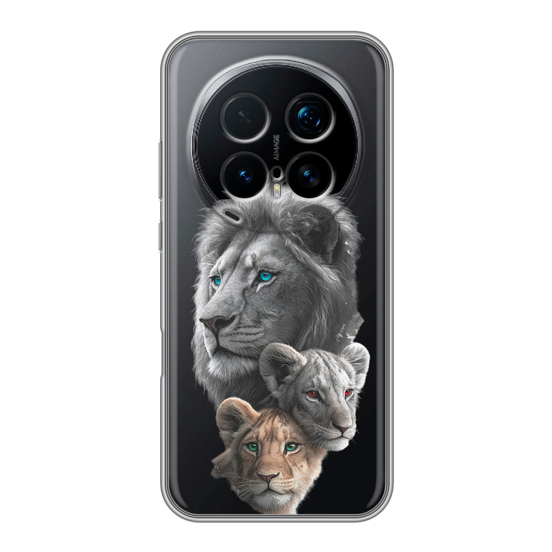 Силиконовый чехол на Honor Magic 8 Pro с принтом Львы Силиконовый чехол на Honor Magic 8 Pro с принтом Львы